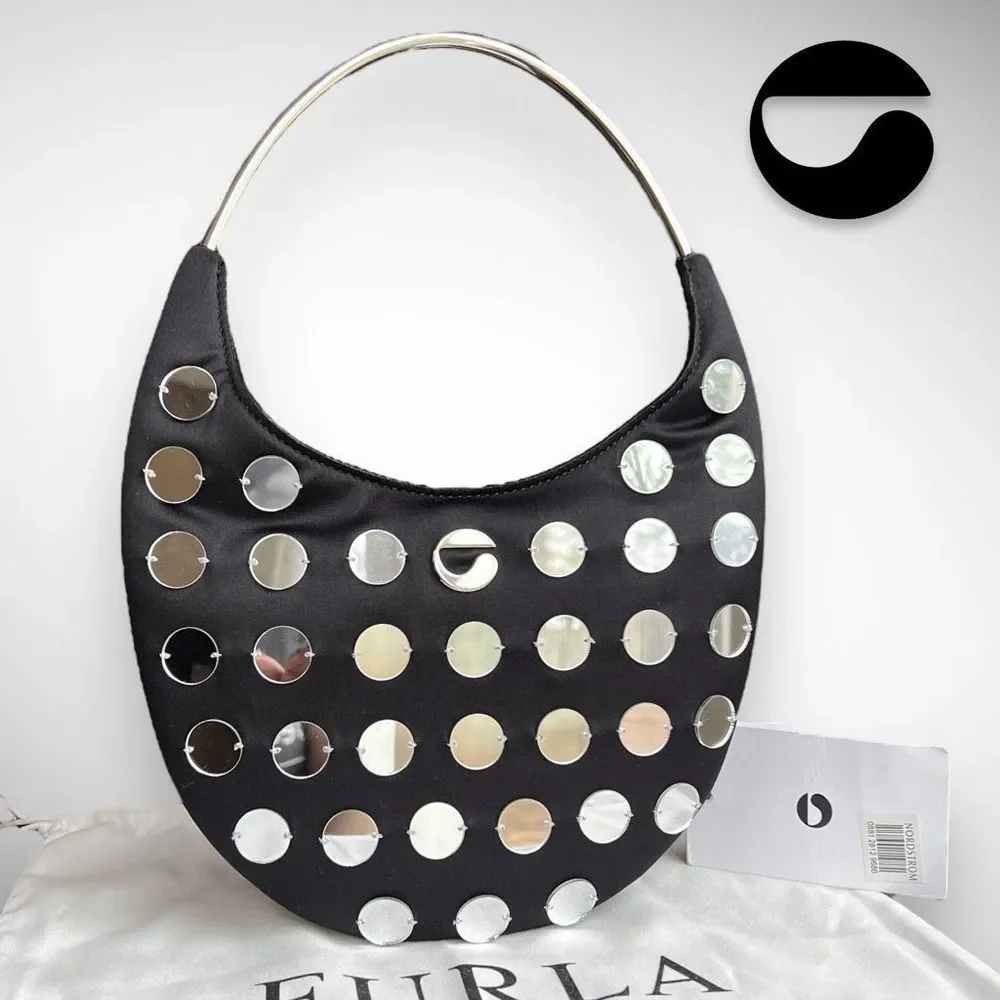 🚫SOLD ON DEPOP🚫NWT Coperni Ring Swipe Mirror Stud Black Shoulder / Top Handle - Picture 3 of 17